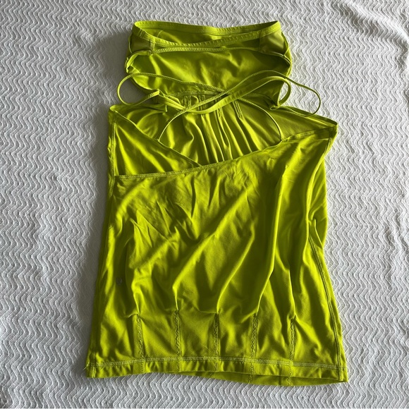Lululemon workout neon strappy open back tank top tube top - Picture 3 of 13
